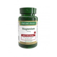 Magnesio 250 mg| Nature's Bounty | 100 comprimidos|Potencia los niveles de energía y vitalidad  y refuerzo muscular