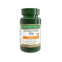 Zinc 25 mg | Nature's Bounty | 60 Comps de 1000 mgr| inmunidad-visión-cabello-piel y uña