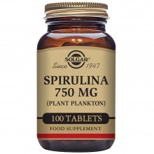 Espirulina 750 mg (Plancton)| Solgar  |80 cap|protección frente a virus y microbios y mejora el estado inmunológico