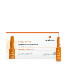C VIT Advance Ampollas| SESDERMA |10un x1.5ml|Nueva Ampolla de vitamina C que hidrata e ilumina tu piel en profundidad.