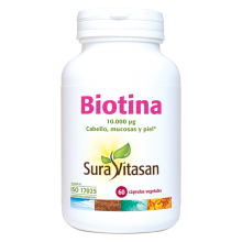 Biotina | Sura Vitasan | 60Cáp. 10.000µg | Super Concentrada | Cabello - Piel - Uñas