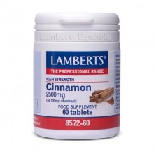Cinnamon High Strength|Extracto de Canela| Lamberts | 60 tabletas 2.500 mg | problemas digestivos