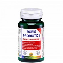 Probiotics + Calcio + Vit. C  |Robis | 30cáp. De 625mg|regenera la flora intestinal en procesos inflamatorios