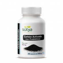 Carbón Vegetal Activado con Probióticos | Sotya | 90cáp. de 550mg | Depurativo - Aparato Digestivo