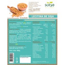 Lecitina de Soja Granulada | Sotya | 400g. | Reduce los niveles de colesterol - quemagrasas