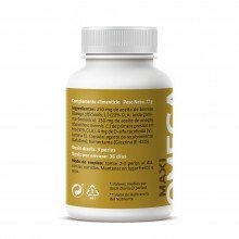Maxi Omega Onagra + Borraja | Sotya | 110 Tablet. 700mg |  reducen los niveles de colesterol y alivian los síntomas menopaúsicos