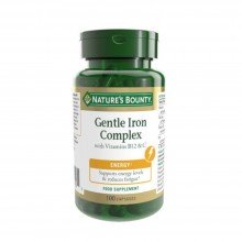 Hierro Gentle Complex + Vitaminas | Nature's Bounty | 100 Comp. | Potencia los niveles de energía y vitalidad