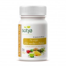 Té Verde + Té Rojo + Piña | Sotya | 60 cáps. 500 mg | dietas de adelgazamiento y como protector del corazón