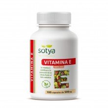 Vitamina E| Sotya | 100 Cápsulas de 500mg|protección de las células frente al daño oxidativo