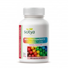 Multivitamínico y Mineral | Sotya |  60 Cápsulas de 820mg |Para dietas pobres en vitaminas