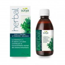 Herbal con Llantén+Vitaminas+Selenio| Sotya | 250ml de Líquido |funcionamiento normal del sistema inmunitario