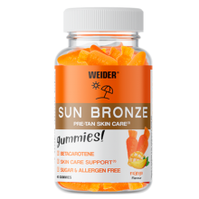 Gummies Sun Bronze | Weider | 40 Gominolas |sabor mango |Gominolas para broncearse