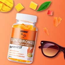 Gummies Sun Bronze | Weider | 40 Gominolas |sabor mango |Gominolas para broncearse