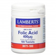Ácido Fólico 400 µg | Lamberts | 100 Comp | Desarrollo fetal