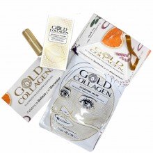 Gold Collagen Anti-Ageing Lip Volumiser + Hidrogel Mask | Minerva Ltd | Volumen y Juventud Labial y Mascarilla