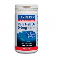 Aceite de Pescado Puro | Lamberts | 120 Caps. 500 mgr | sist Cardiaco – vista – mente
