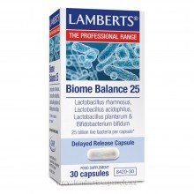 Biome Balance 25| Lamberts | 30 cáps.| mejora la salud intestinal y la digestión en general