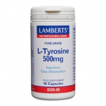L-Tirosina  | Lamberts | 60 Cáps de 500 mgr. | control de apetito – Cansancio – estrés