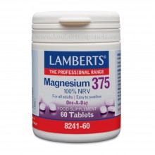Magnesio 375  | Lamberts |60 Tabletas| Huesos– Cansancio – Fatiga