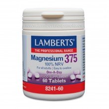 Magnesio 375  | Lamberts |60 Tabletas| Huesos– Cansancio – Fatiga