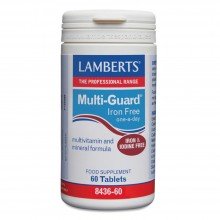 Multi-Guard Sin Hierro ni Yodo| Lamberts | 60Tablet.| Minerales y Vitaminas