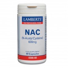 NAC  | Lamberts | 60 Cáps de 600 mgr. | Ayuda antioxidante