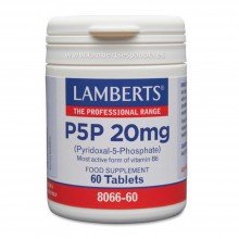 P5P 20mg | Lamberts U.K. | 60 cáps | sist. inmune y nervioso | fatiga y cansancio