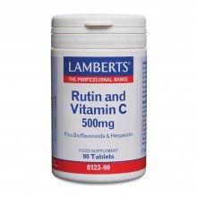 Rutina y Vitamina C  | Lamberts | 90 Comp. de 500 mgr | Inmunidad - Salud en general