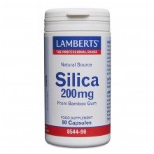 Silicio más de 90% de Silicio Orgánico | Lamberts | 90 comps | Piel - uñas - pelo - garganta - arterias - tendones