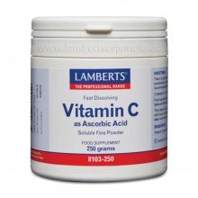 Vitamina C - Ácido ascórbico| Lamberts | 250 mgr polvo | Inmunidad - Salud en general
