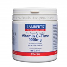 Vitamina C Liberación Sostenida 1000 mg | Lamberts | 180 Comp. | Sistema inmune