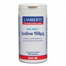 Iodine - Yodo | Lamberts | 180 Comp. 150 mg | Sistema nervioso – Tiroides