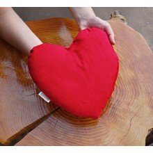 Corazón Térmico Rojo | Sakito | 25 x 25 cm cm | semillas de trigo y Lavanda