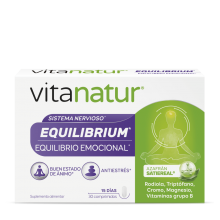 Equilibrium | Vitanatur | 30cáp De 600mg |Disminuye la sensación de fatiga mental - Reduce la ansiedad