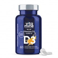Vitamina D3| Herbora |60 comprimidos masticables de 500 mg |Sabor agradable a  naranja