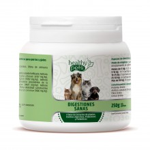 Digestiones sanas | Healthy Pets | Polvo 250g | Perros y Gatos | Prebióticos - Probióticos y Enzimas Digestivas