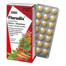 Floradix Hierro Vitaminas Sin Gluten  | Salus Floradix| 84 comp| Para estados de fatiga y cansancio