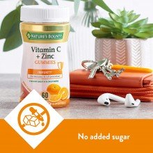 VitaminaC + Zinc gummies| Nature's Bounty| 60 comprimidos|suministra oxígeno a los músculos