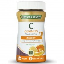Vitamina C Gummies| Nature's Bounty| 60 gominolas 250 mg|apoyo inmunológico y energía