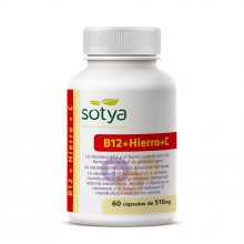 B12 + Hierro + C | Sotya | 60 Cápsulas de 510mg |ayudan a reducir el cansancio y la fatiga