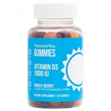 Gummies Vitamina D3 |Nature's Plus |60 gominolas|vital para el mantenimiento de la mineralización ósea