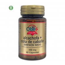 Alcachofa + cola de caballo 300 mg  (ext seco)|Obire|60 cápsulas| propiedades diuréticas y depurativas