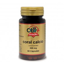 Calcio coral 500 mg|Obire|60 capsulas|mantenimiento de huesos y dientes