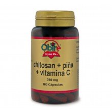 Chitosan + piña + vitamina C 360 mg|Obire|100 cápsulas| Aumenta la lipólisis y la sensación de saciedad