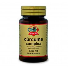 Curcuma 5.000 mg. (95%curcumina) + vit C|Obire|60 cápsulas|Es un potente antiinflamatorio