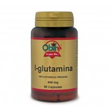L-glutamina 400 mg|Obire|90 capsulas|contribuye a mantener la masa muscular