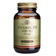 Vitamina D3  | Solgar  | 100 Cáps. Blandas de 400 IU ( 10 µg) | Inmunidad - Huesos y Dientes Sanos