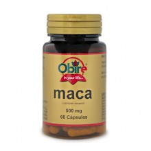 Maca 500 mg|Obire|60 capsulas| Propiedades estimulantes - vigorizantes y energizantes