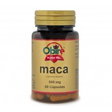 Maca 500 mg|Obire|60 capsulas| Propiedades estimulantes - vigorizantes y energizantes