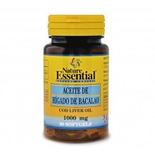 Aceite de hígado de bacalao 1000 mg| Nature Essential|30 perlas|Favorece las funciones hepáticas